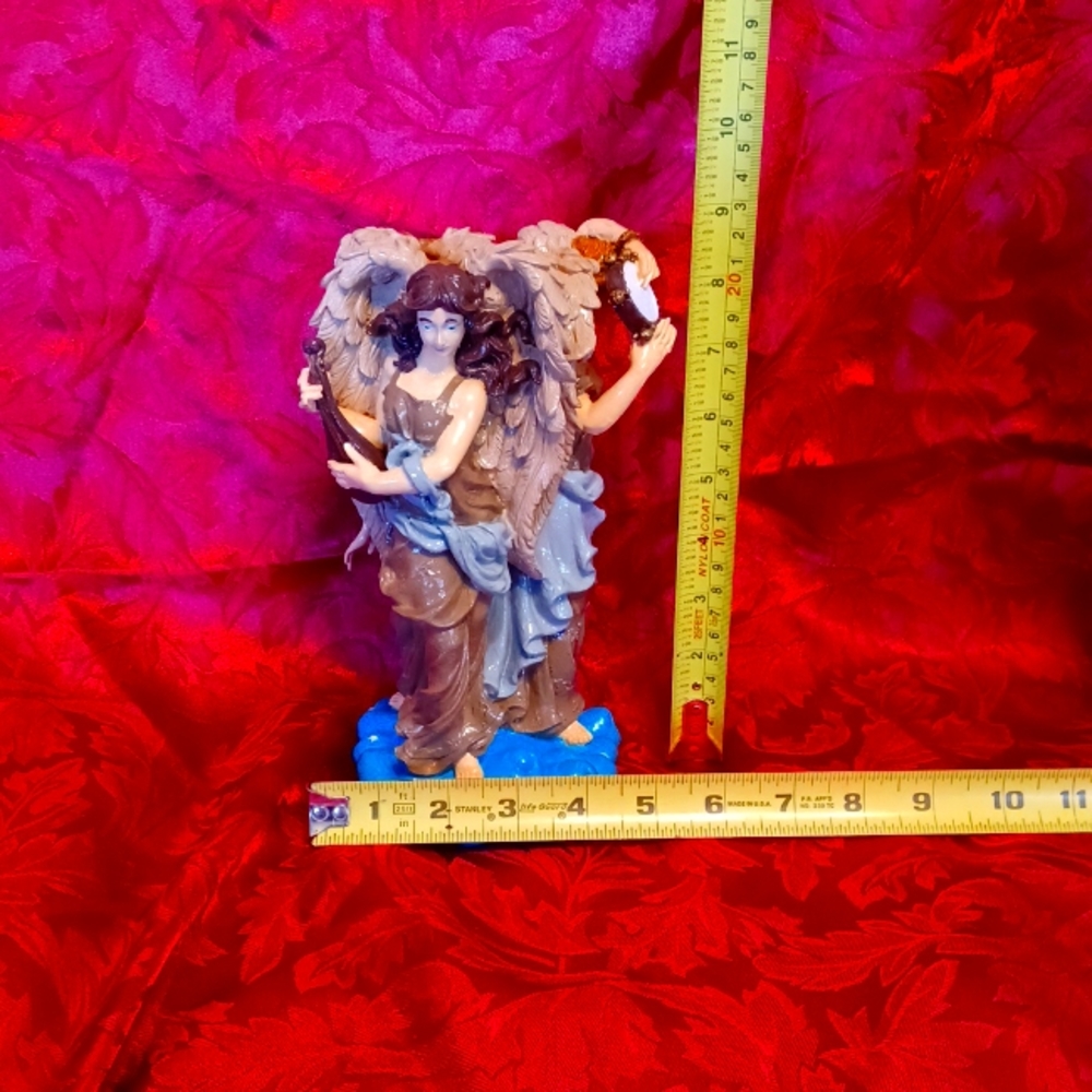 Hand painted angel candle holder